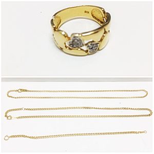 【亀有 質屋 買取】K18ハート型デザインダイヤリング（貴金属）　買取【葛飾区高価買取No１宣言！】