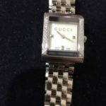 【質】グッチ ベゼルダイヤ 腕時計 128.4 シェル文字盤をお預かりいたしました【葛飾区で質屋といえば】
