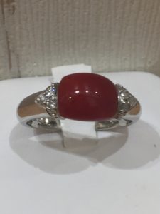 【販売】PT900　珊瑚　リング のご紹介です。【葛飾区 亀有 ブランド】葛飾区・足立区・東京都・千葉・埼玉