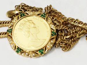 【買取】マン島キャット金貨1/2ＯＺ　Ｋ18ネックレス　/　貴金属の買取価格です！【質屋かんてい局亀有店 】葛飾区・足立区・墨田区・江戸川区・松戸市・北千住・東京都・千葉・埼玉・PT900・貴金属・買取