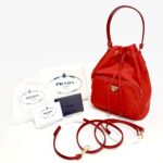 【買取】赤が素敵な　PRADAデュエット・ファブリック・ショルダーバッグをお買取致しました　【かんてい局亀有店】葛飾区・足立区・江戸川区・荒川区・松戸市