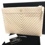 【買取】CHANEL（シャネル）Vステッチ クラッチバッグ A69251 をお買取りしました♪【かんてい局亀有店】葛飾区・足立区・江戸川区・松戸市・八潮市