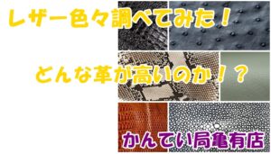 レザーってたとえば何が高いの？レザーについて調べてみた。【かんてい局亀有店】葛飾区足立区荒川区松戸市横浜