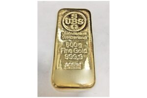【買取】無刻印ゴールドから海外インゴット全て買います！Union Bank ofSwitzerland （ユニオン・バンクス）500ｇをお買取！【かんてい局亀有店】葛飾区・足立区・江戸川区・荒川区・墨田区・松戸市・市川市・船橋市・八潮市・横浜市