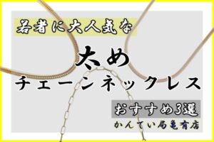 “今若者に人気がある太目のチェーンネックレス